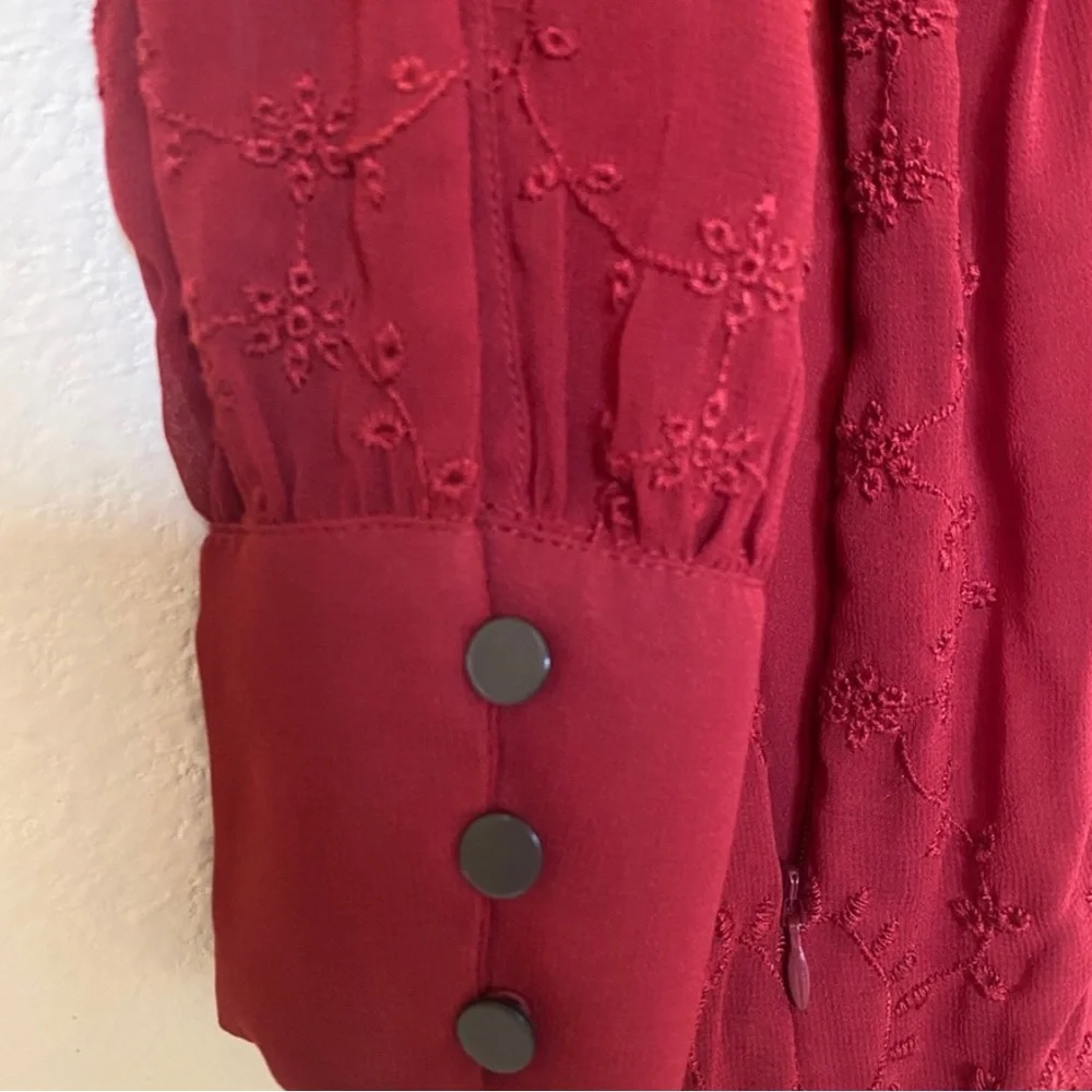 Midi red dress - Picture 3 of 7